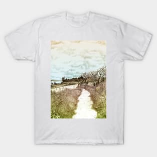 Coastal path at Crail in Fife, Scotland [Colour version] T-Shirt